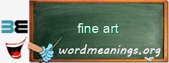 WordMeaning blackboard for fine art